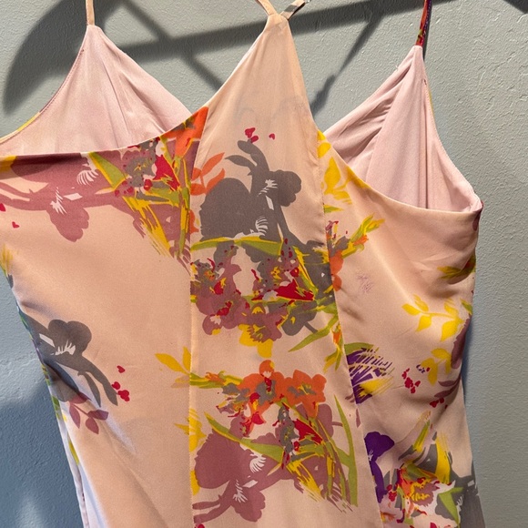 W118 by Walter Baker Blush Pink Abstract Floral Maxi Slip Full Length Flow Dress - Picture 11 of 16